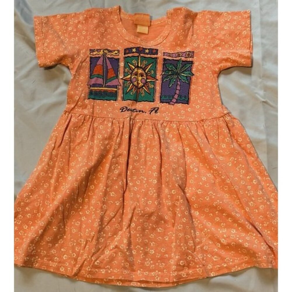 Girls Small (4) Peach Destin Dress